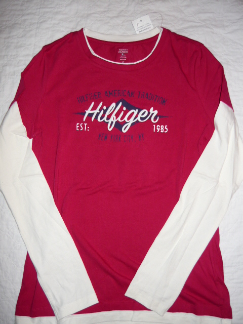 Tommy Hilfiger piros pol-pulcsi hosszu ujju puha pamut 3db van 2db S mret 1db XS mret 12.500ft